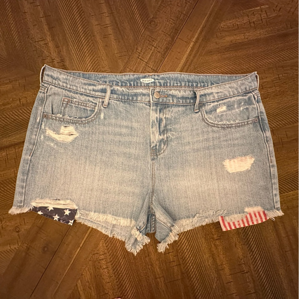 NWOT Old Navy Denim Shorts with Flag Pockets